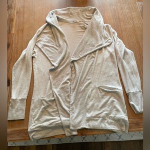 Athleta light gray studio wrap cardigan